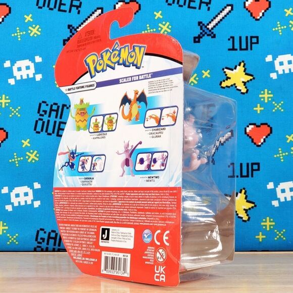 Jazwares Pokemon S3 Battle Feature Figure Mewtwo 4.5" TCG Nintendo Collectible - Picture 3 of 12
